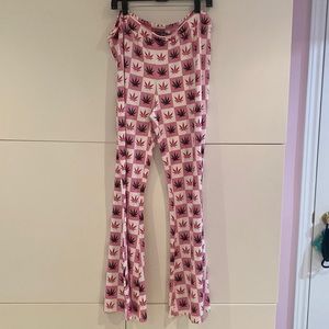 Dolls Kill Higher Games Checkered Flare Pants 3X